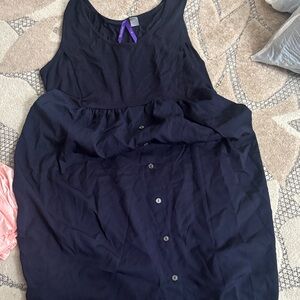 Seraphine Navy Sleeveless Blouse